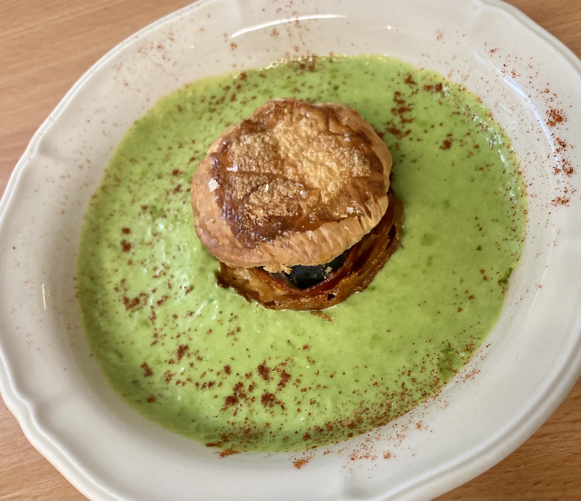 Sformatino in crema di piselli